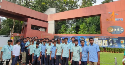 our final year students visited isro u r rao satellite centre bengaluru