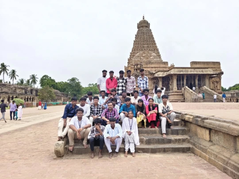 department of 3d animation graphics one day visit by tanjore temple