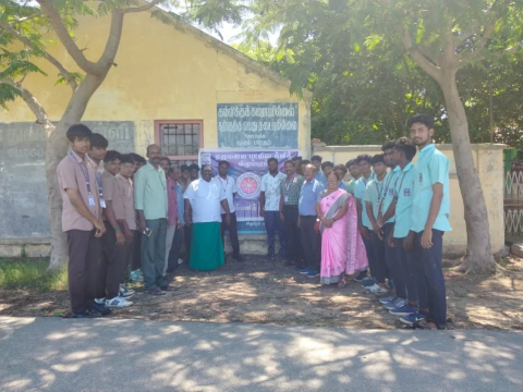 nss camp at melvalai village kandachipuram