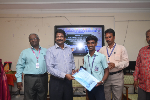 elumalai polytechnic college proudly celebrates the award ceremony for placement offer letters course completion certificates for our final year students batch 2023 26 