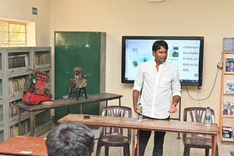 guest lecture program for automobile on abs break system demonstration in cars