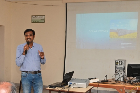 guest lecture program for ece on design and implementation of solar power plants