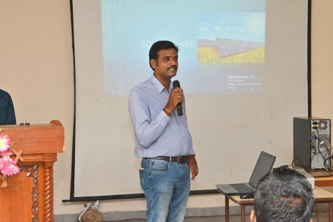 guest lecture program for ece on design and implementation of solar power plants